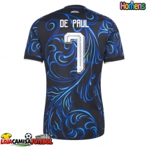 Camisa de Futebol Argentina Rodrigo De Paul #7 Equipamento Secundário Mundo 2026 Manga Curta